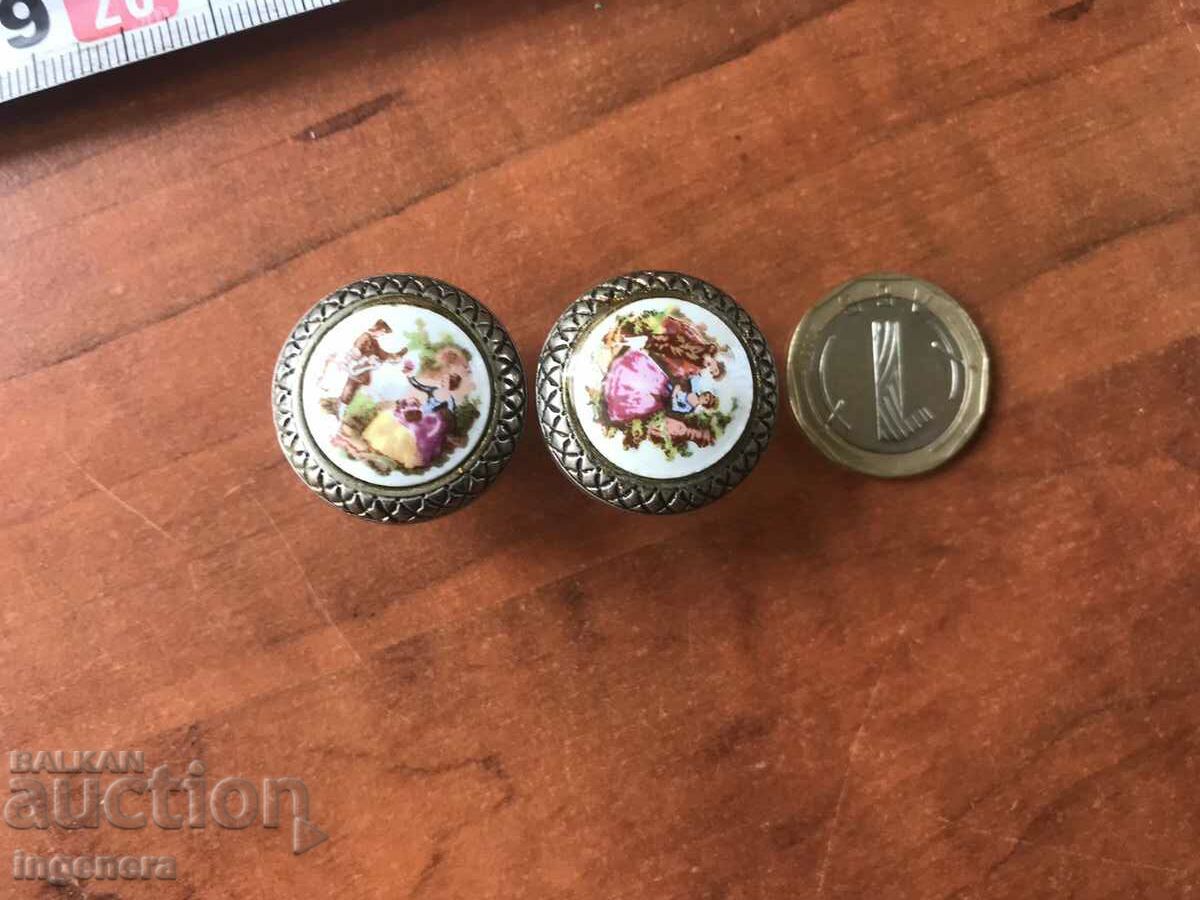 HANDLE FURNITURE HANDLES METAL PORCELAIN ANTIQUE - 5 HANDLE FURNITURE HANDLES METAL PORCELAIN ANTIQUE - 5