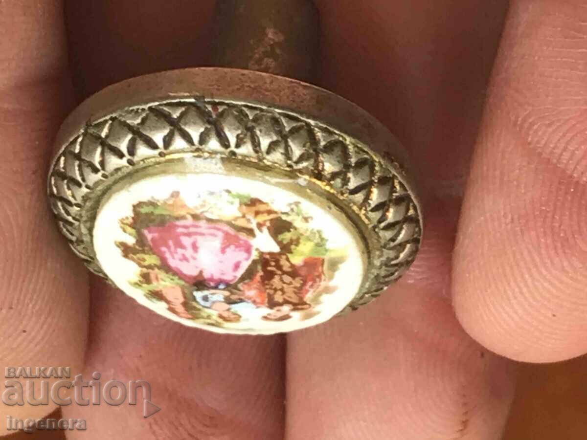 HANDLE FURNITURE HANDLES METAL PORCELAIN ANTIQUE - 5 HANDLE FURNITURE HANDLES METAL PORCELAIN ANTIQUE - 5