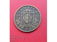 Island of Jamaica - 1/2 penny 1945