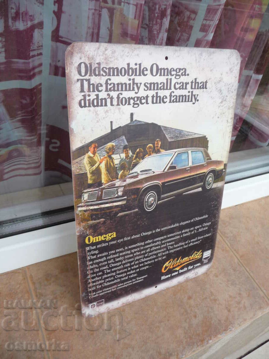 Metal plate car Oldsmobile GM Omega family car am with price 18.00 BGN | € 9.20 Metal plate car Oldsmobile GM Omega family car am with price 18.00 BGN | € 9.20