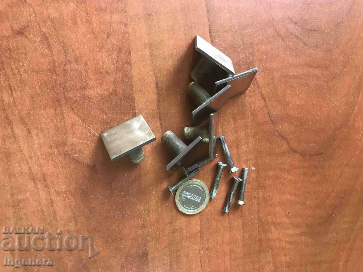 HANDLE FOR FURNITURE HANDLES METAL BRASS - 6 PCS. - 6 HANDLE FOR FURNITURE HANDLES METAL BRASS - 6 PCS. - 6