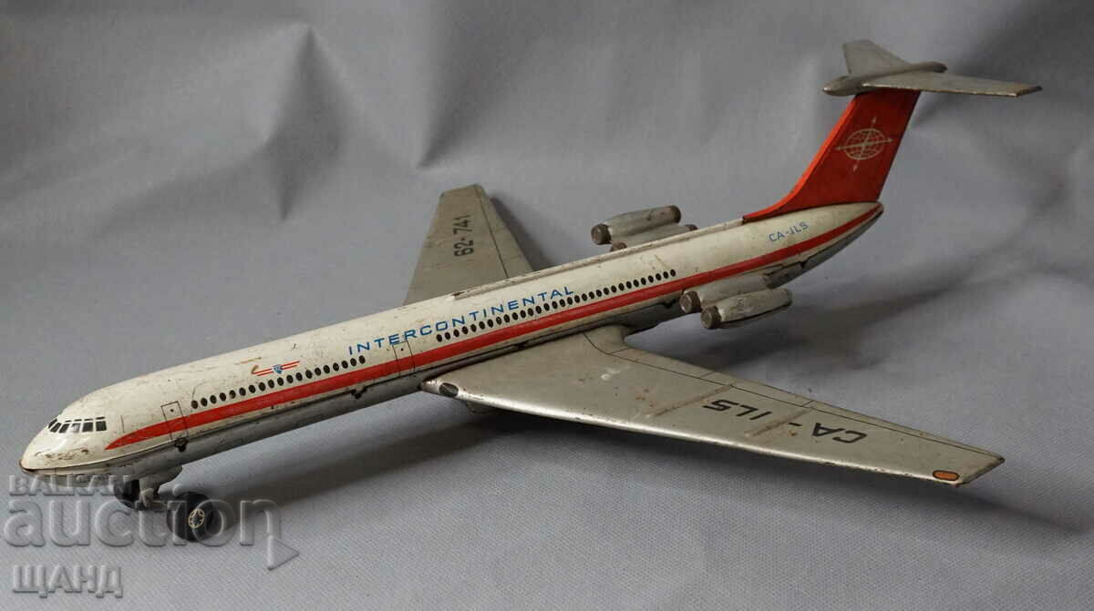 IL 62 Old German metal toy model airplane