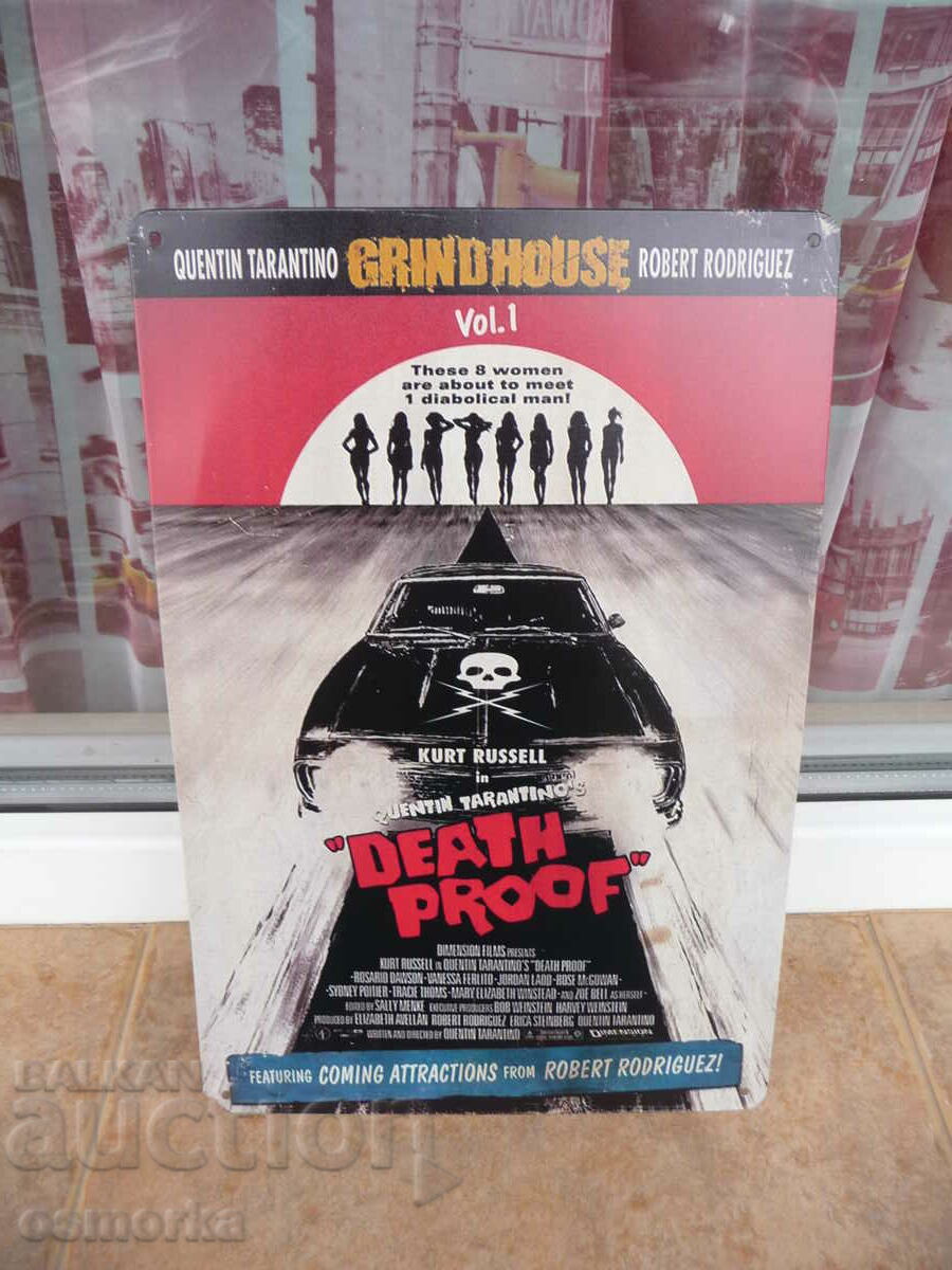 Μεταλλική αφίσα ταινίας Quentin Tarantino Death Proof