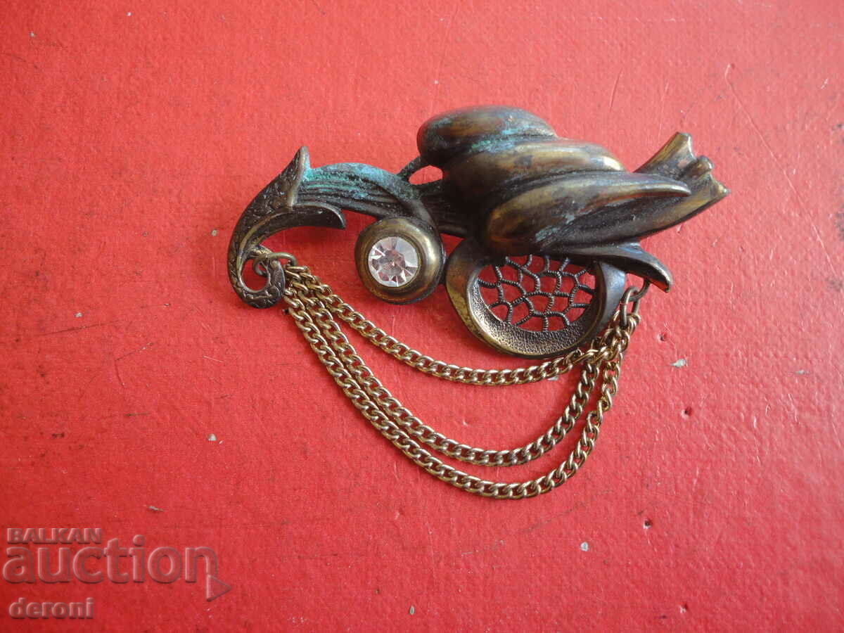 Auction Bronze art brooch with stones 32 Auction Bronze art brooch with stones 32