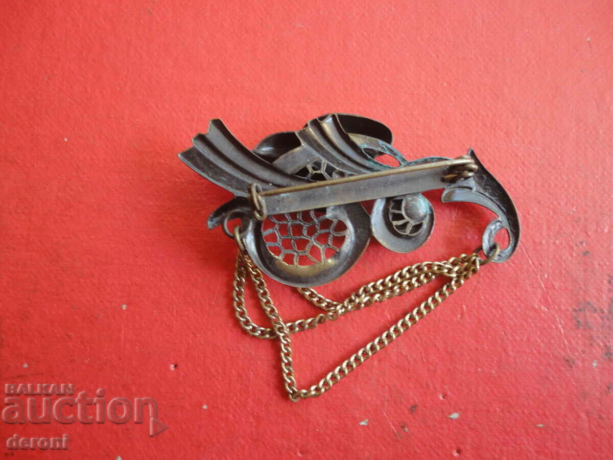 Bronze art brooch with stones 32 - 5 Bronze art brooch with stones 32 - 5