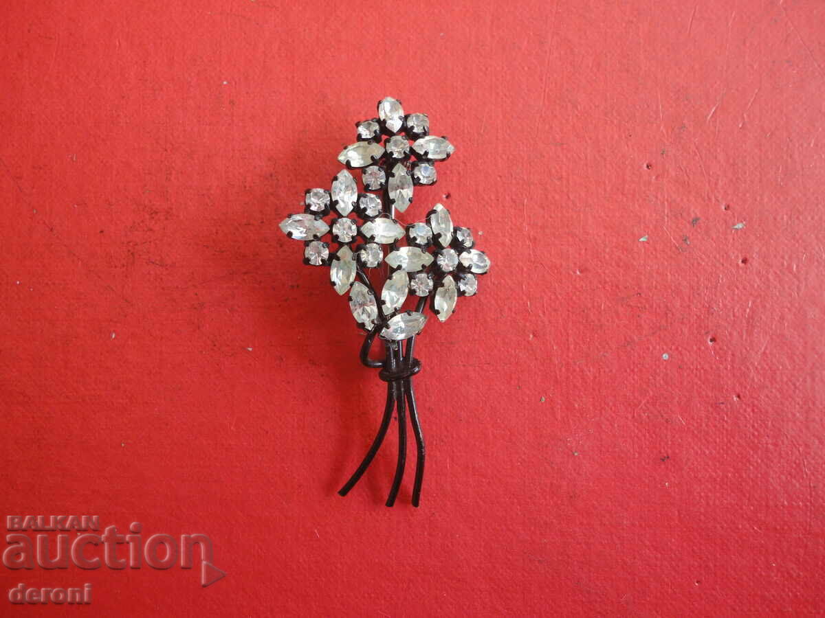 Amazing brooch with stones flower 35 - 6 Amazing brooch with stones flower 35 - 6