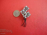 Amazing brooch with stones flower 35