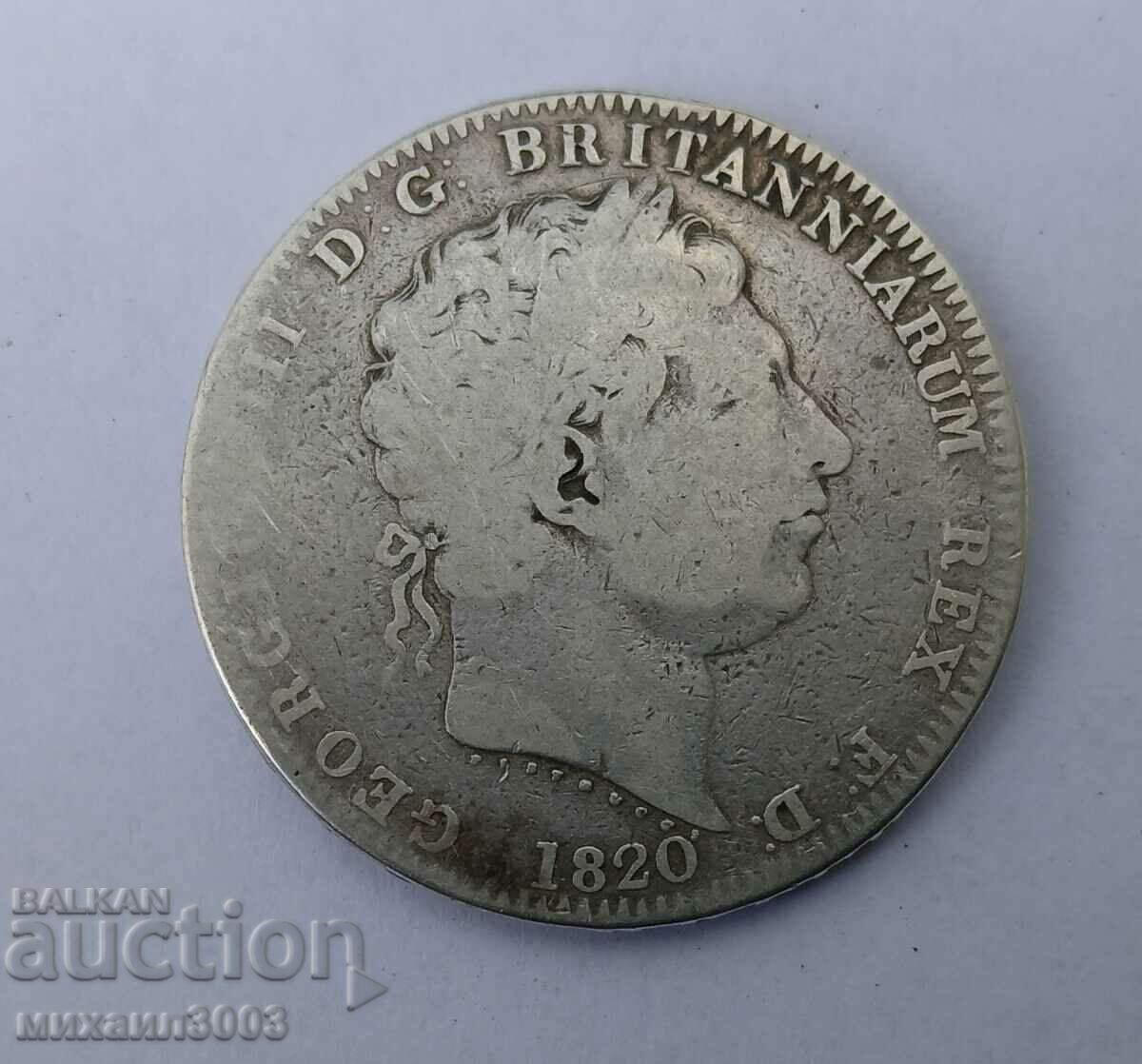 1 Coroană 1820 Marea Britanie George III argint 925/1000