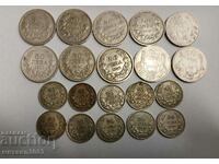 LOT OF 20 SILVER COINS 1930/34