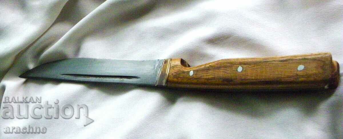 A large hand-forged knife