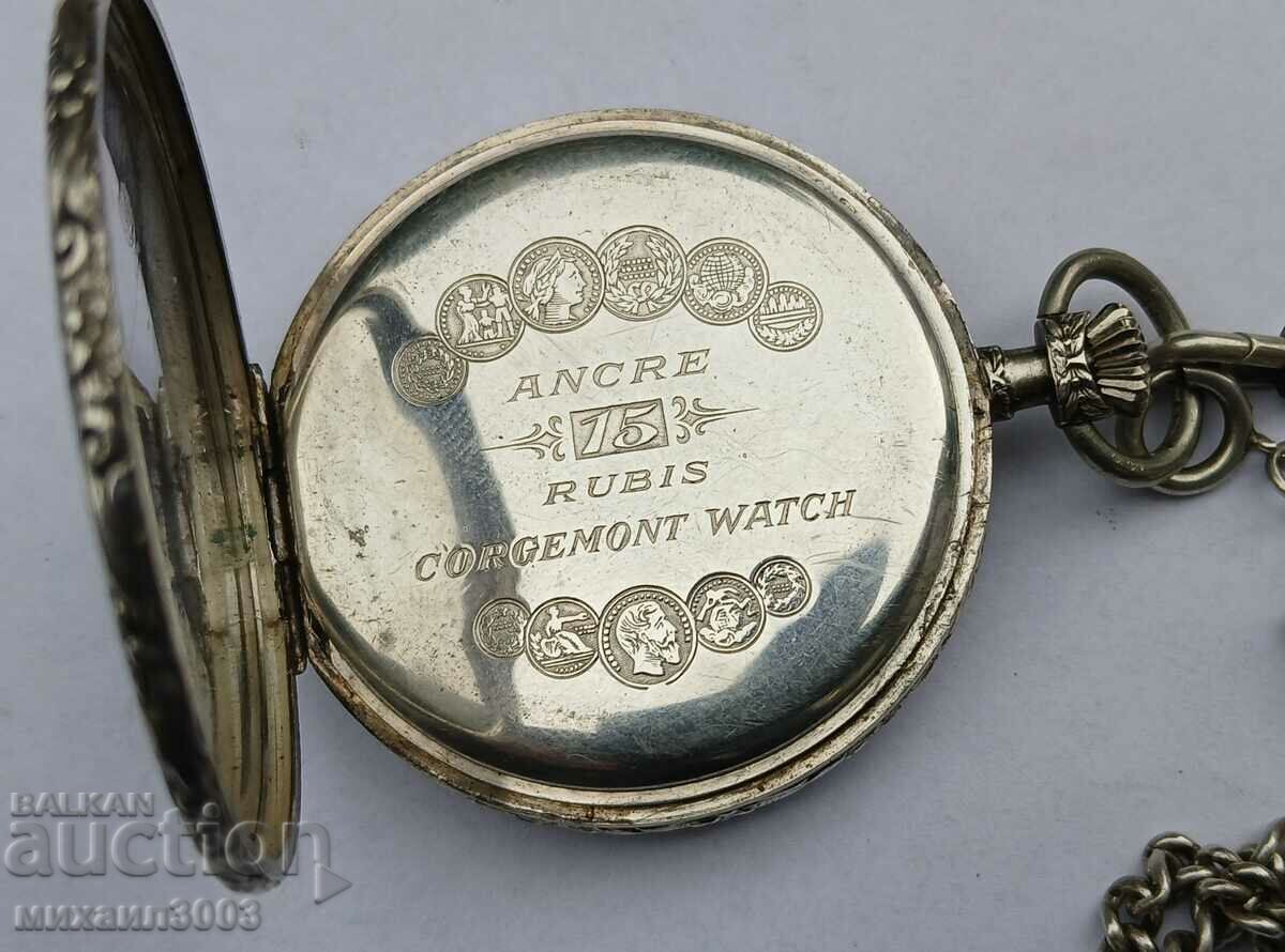 Delivery of SILVER POCKET WATCH CHRONOMETRE GORGEMONT WATCH Delivery of SILVER POCKET WATCH CHRONOMETRE GORGEMONT WATCH