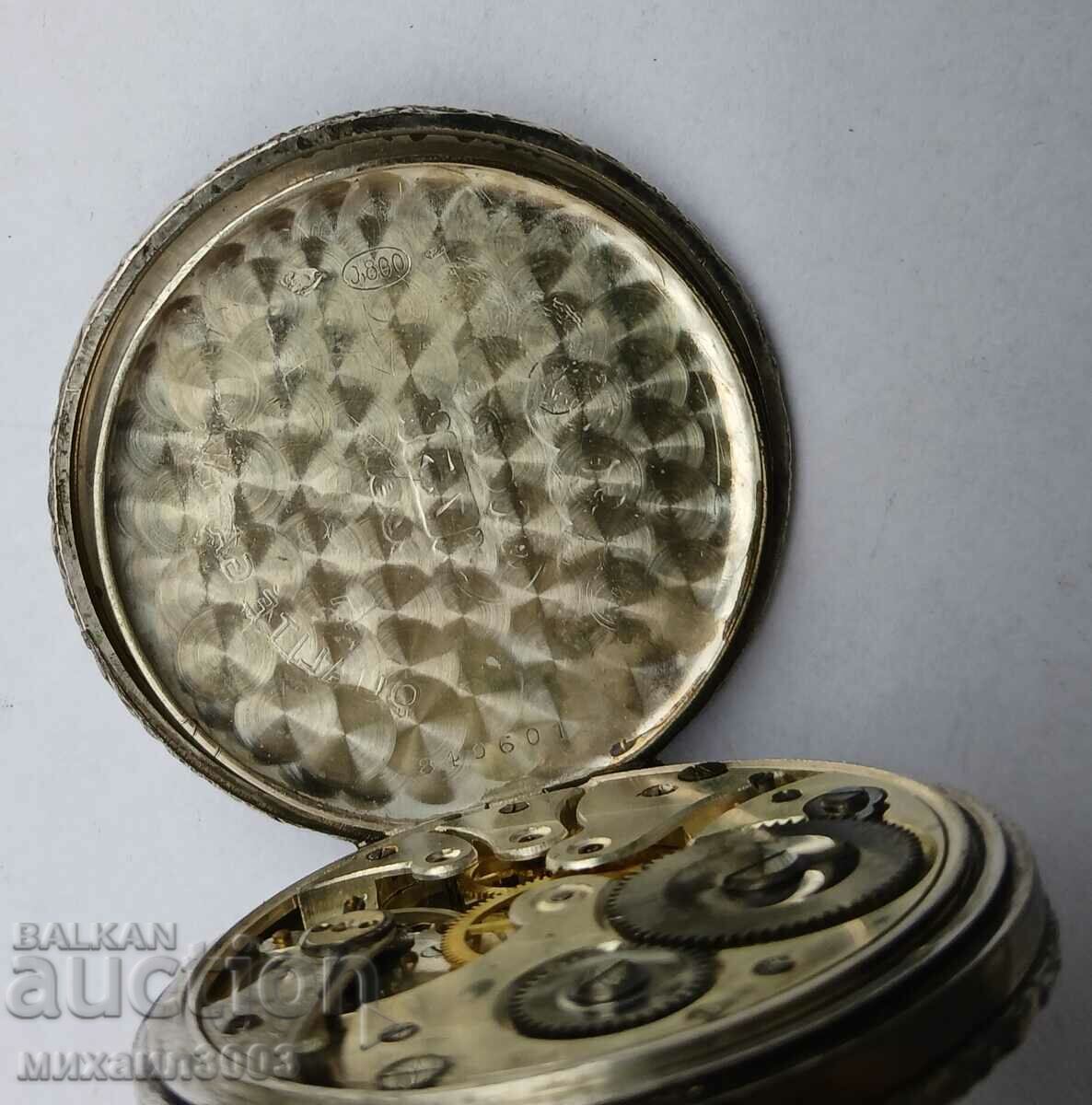SILVER POCKET WATCH CHRONOMETRE GORGEMONT WATCH - 5 SILVER POCKET WATCH CHRONOMETRE GORGEMONT WATCH - 5