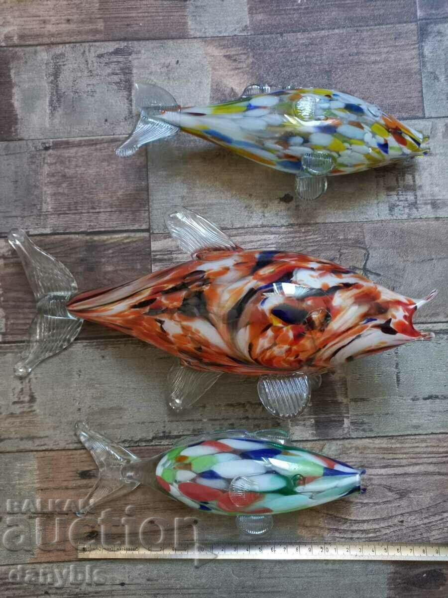 Риби от цветно стъкло мурано