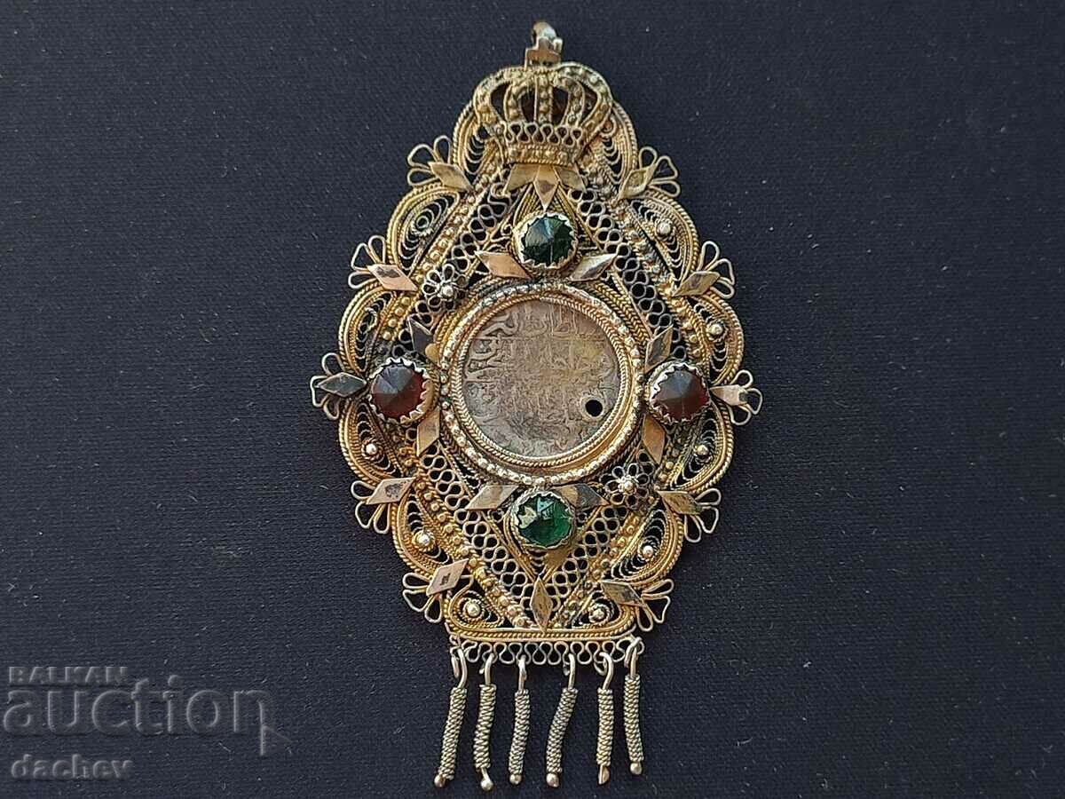 Renaissance Silver Filigree Gilt Medallion Costume Jewelry with price 240.00 BGN | € 122.71 Renaissance Silver Filigree Gilt Medallion Costume Jewelry with price 240.00 BGN | € 122.71