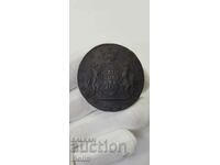 Рядка медна руска царска монета 10 копейки 1775г ЕкатеринаII