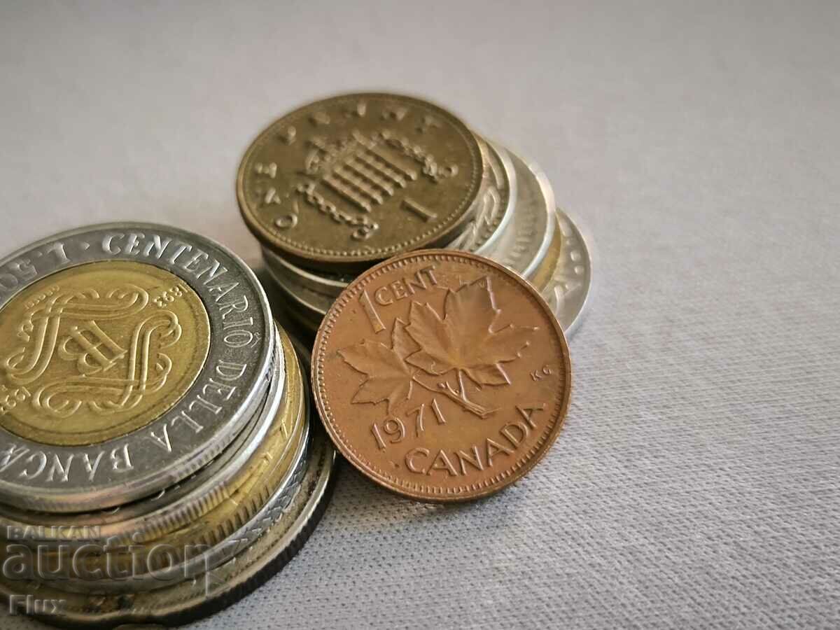 Монета - Канада - 1 цент | 1971г.