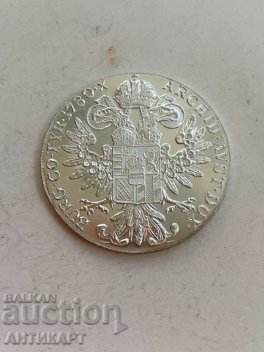 #3 Австрия сребърна монета талер Мария Терезия сребро 1780