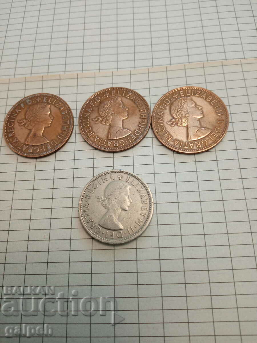 Delivery of GREAT BRITAIN COINS - 4 pcs. - BGN 3 Delivery of GREAT BRITAIN COINS - 4 pcs. - BGN 3