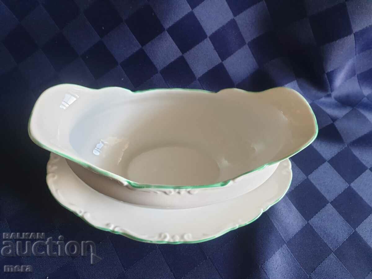 Porcelain saucer with price 18.00 BGN | € 9.20 Porcelain saucer with price 18.00 BGN | € 9.20