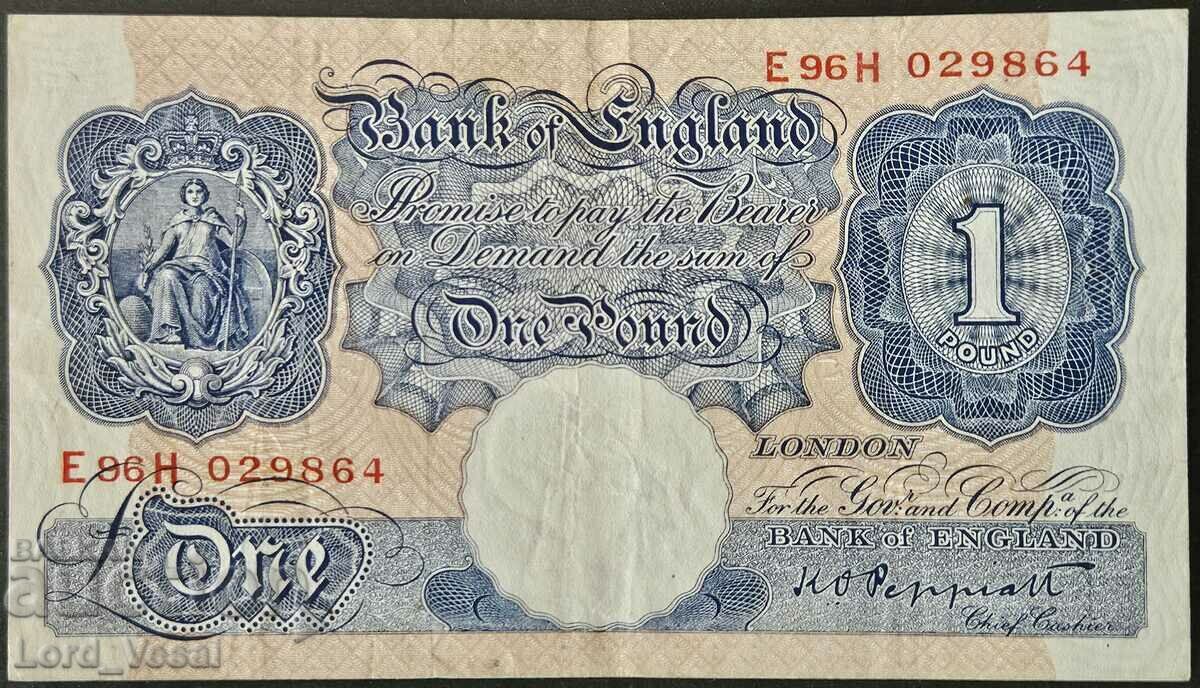 1 Pound (Emergency Wartime Iss.; with thread) ND (1940-1948)