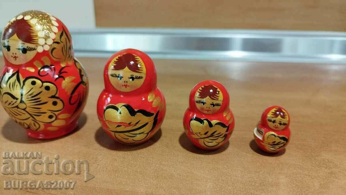 Old matryoshka, set - 4 pcs. - 5 Old matryoshka, set - 4 pcs. - 5