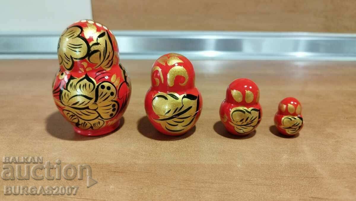 Old matryoshka, set - 4 pcs. - 6 Old matryoshka, set - 4 pcs. - 6