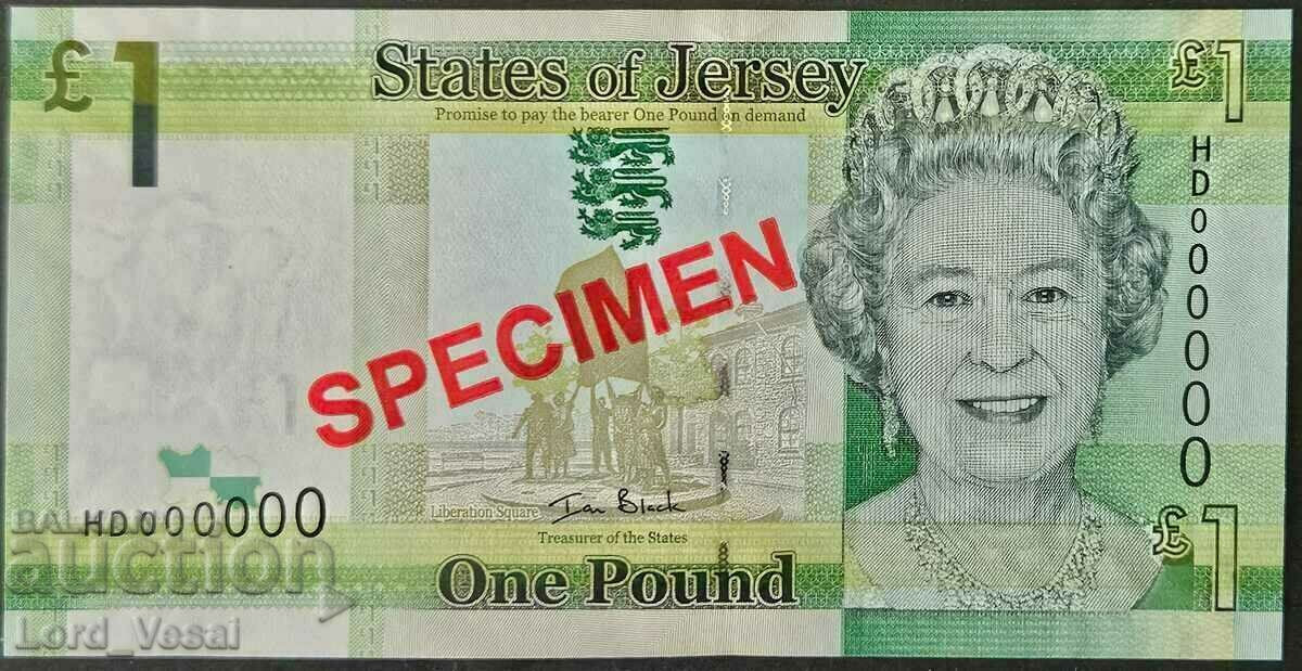 1 Pound 2010 - 2018 Jersey (ND) P#32s - Specimen UNC