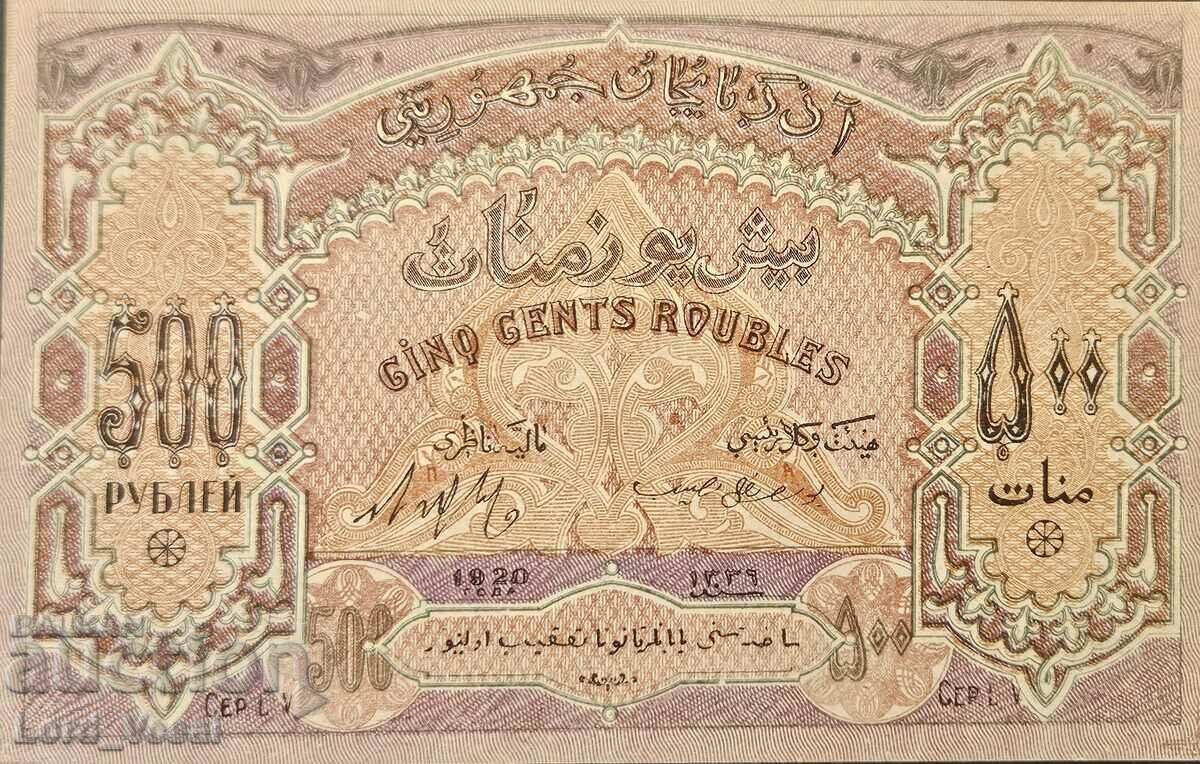 Azerbaidjan- 500 de ruble 1920 - Pick 7 UNC