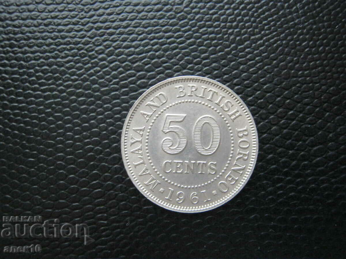 Malaya și Borneo 50 de cenți 1961