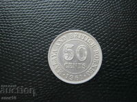 Malaya and Borneo 50 cent 1961