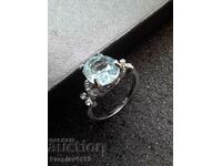 Silver ring with Topaz 2ct