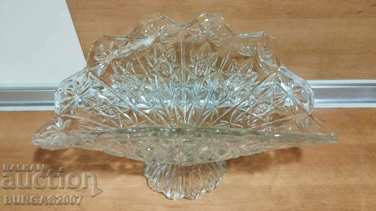 Old glass fruit bowl