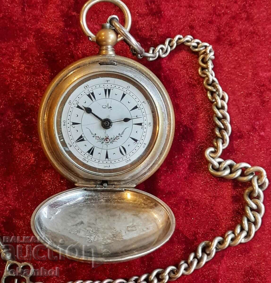 Παράδοση Αντίκα οθωμανικό ρολόι τσέπης 19ου αι. Παράδοση Αντίκα οθωμανικό ρολόι τσέπης 19ου αι.