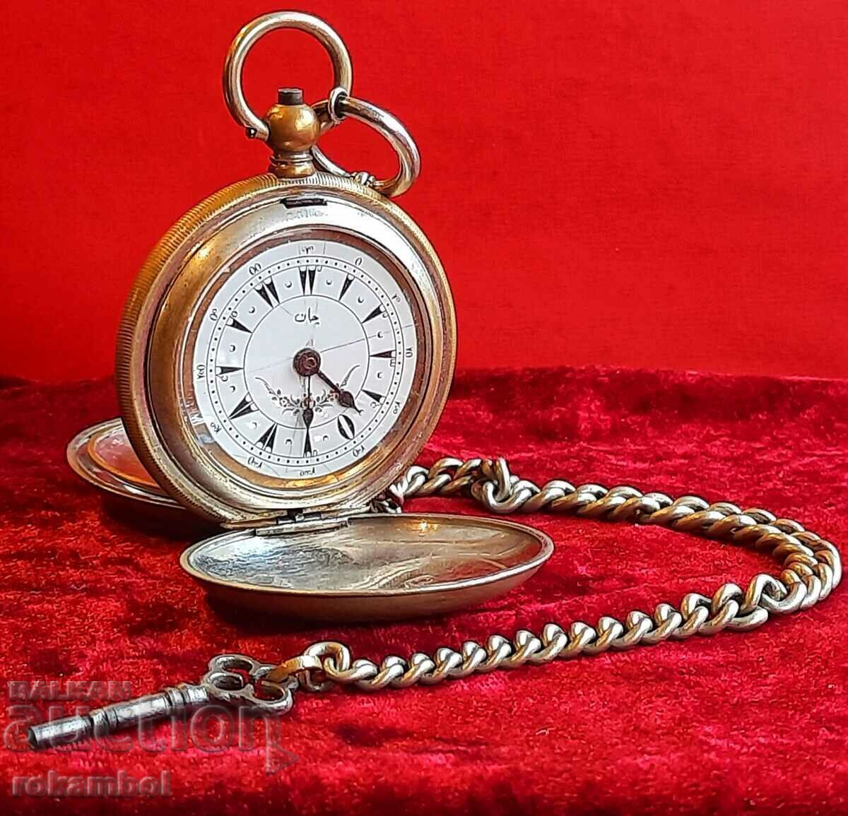 Αντίκα οθωμανικό ρολόι τσέπης 19ου αι. Αντίκα οθωμανικό ρολόι τσέπης 19ου αι.
