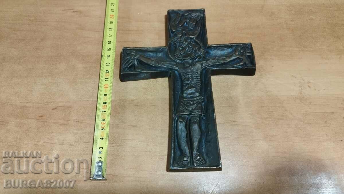 Old bronze cross, plastic, author Egino Weinert with price 120.00 BGN | € 61.36
