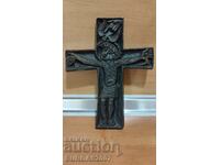 Old bronze cross, plastic, author Egino Weinert