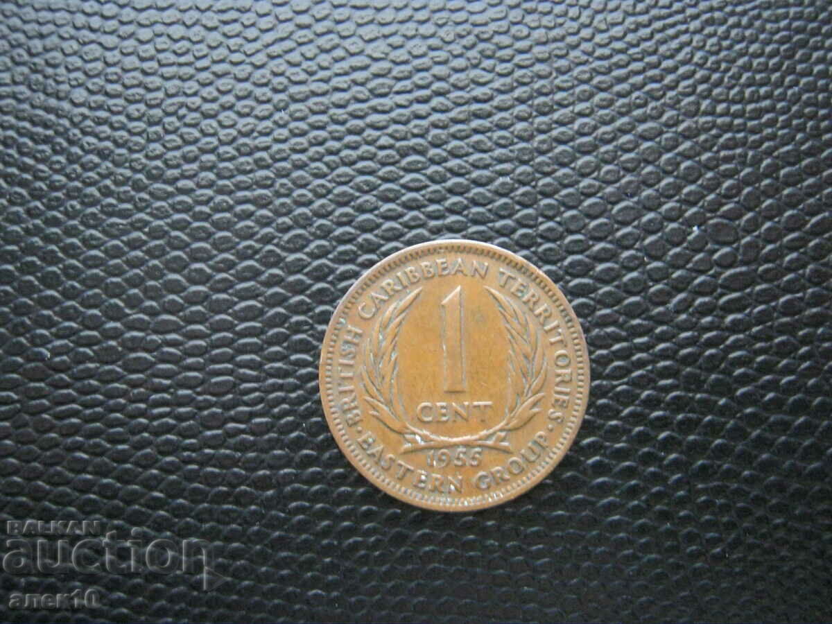 Nu. exp. Statele Caraibe 1 cent 1955