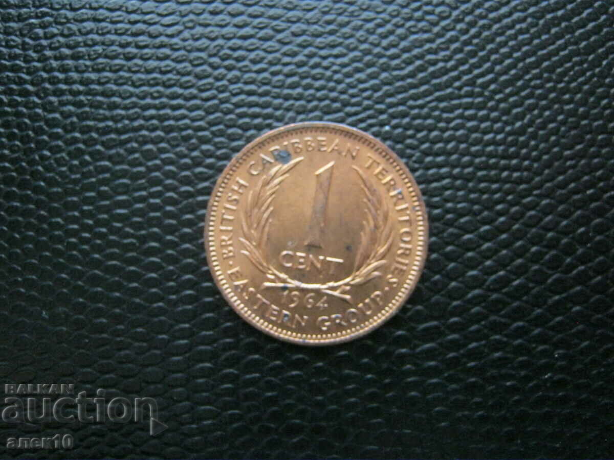 Nu. exp. Statele Caraibe 1 cent 1964
