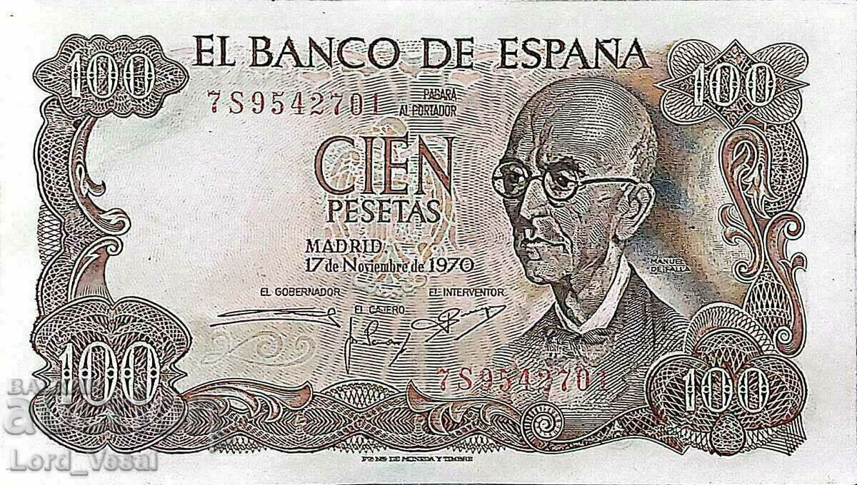 Spain - 100 Pesetas 1970 - P# 152 UNC