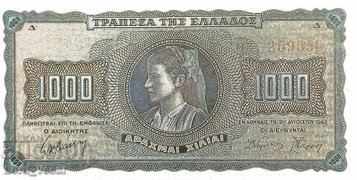 Grecia - 1000 Drachmai 1942 OB - P# 118