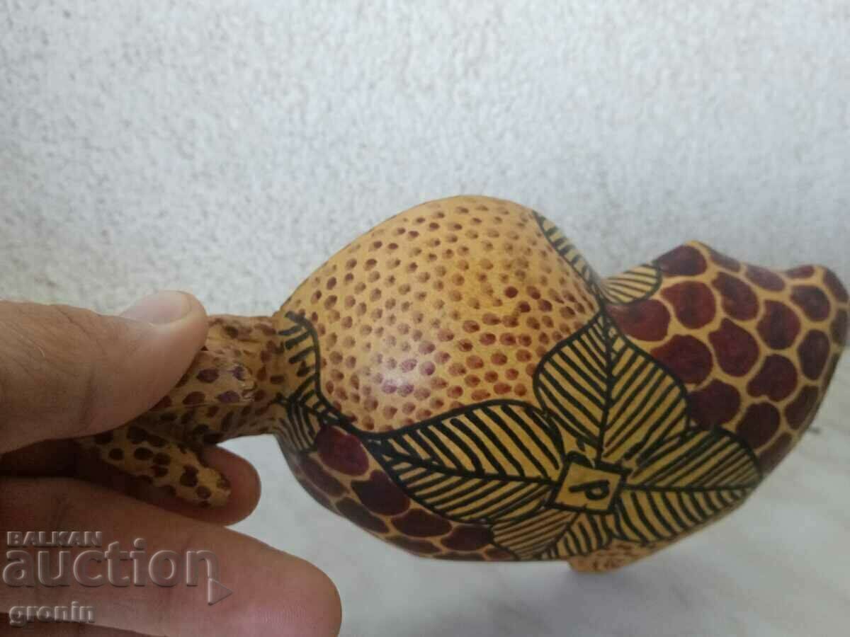 Auction Wood carving leopard, bowl, hand carved, Africa Auction Wood carving leopard, bowl, hand carved, Africa