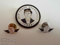 Rare awarded VTU Todor Kableshkov enamel military badge