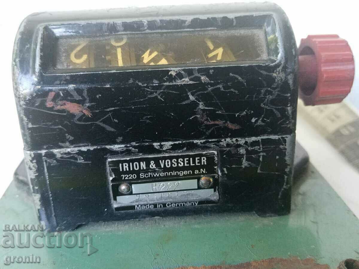 Irion a vosseler Γερμανία, αριθμητής Γερμανός, μηχανικός μετρητής - 5