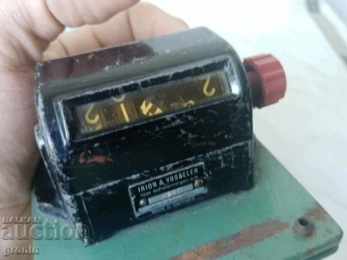 Irion a vosseler Germany, numerator German, mechanical counter Irion a vosseler Germany, numerator German, mechanical counter