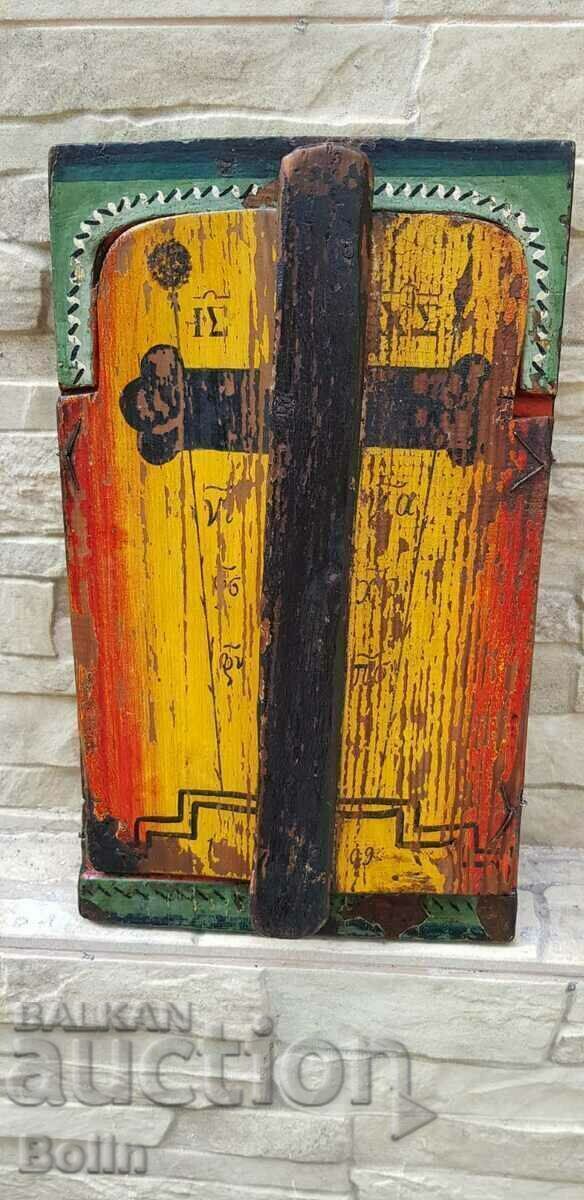 Рядка възрожденска гръцка икона - триптих 1809 г. - 7