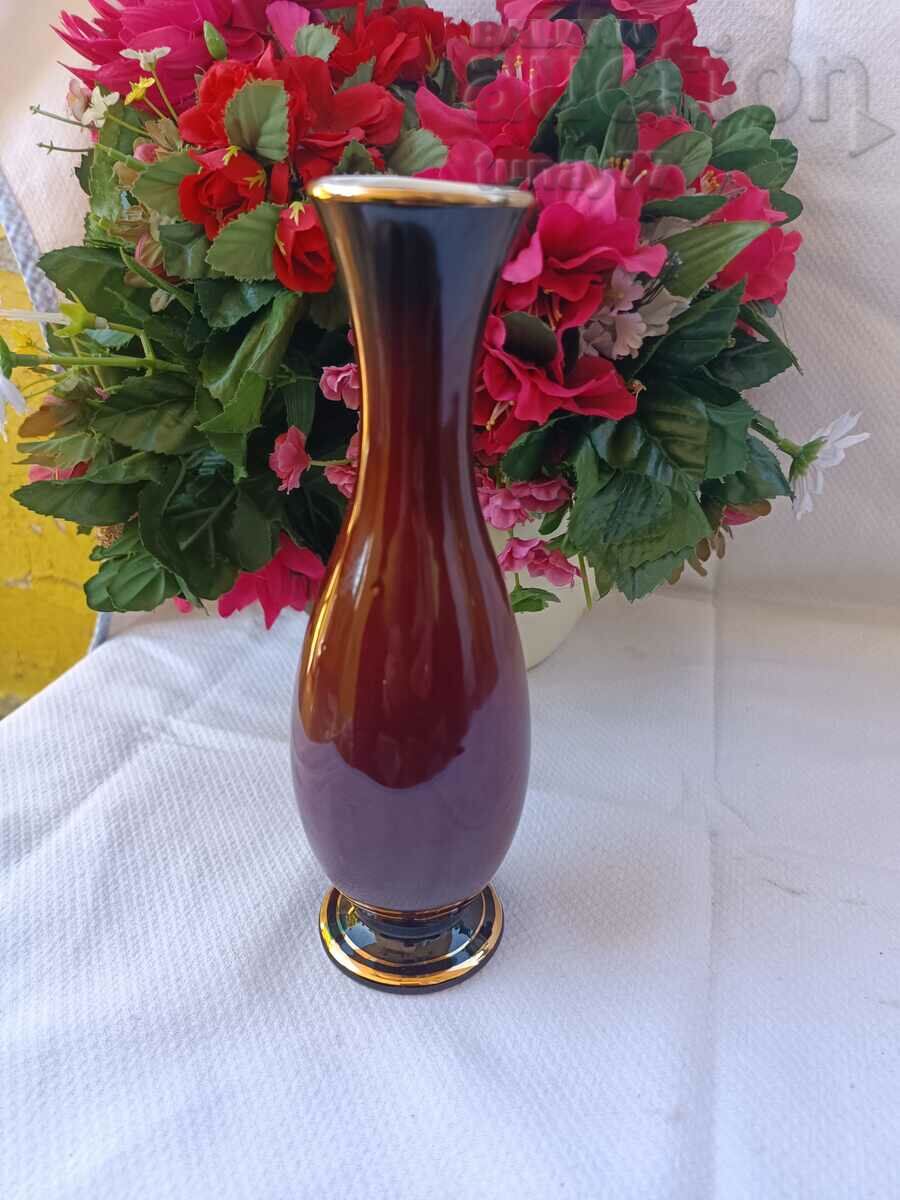 ❗Slim, dark red vase from the 1950s ❗