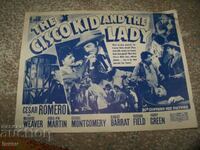 Стара рекламна листовка на американски филм от преди 1944г.