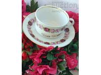 ❗ Hackefors coffee/tea cup with saucer "FATHER'S CUP" "MOT ❗
