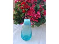 ❗Vintage transparent glass vase in soft blue color ❗