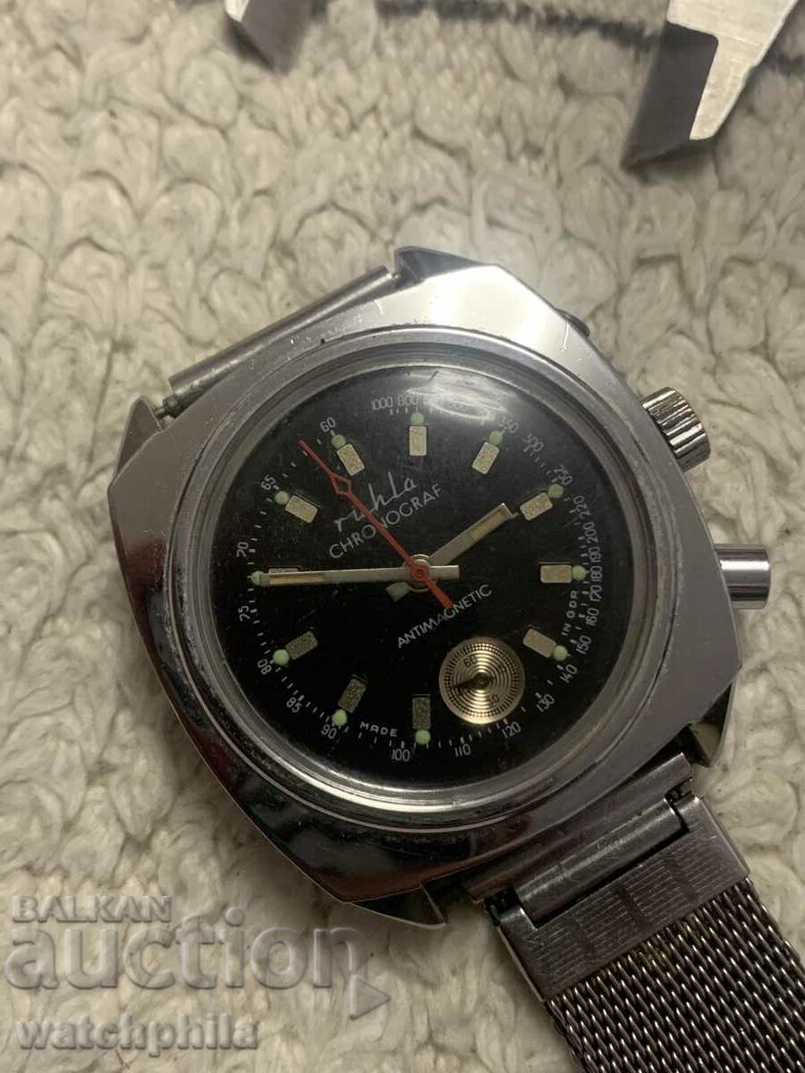 Ruhla chronograph men's watch. Rare. It works